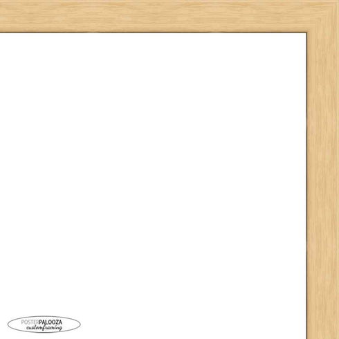 Poster Palooza 6x9 Traditional Natural Wood Picture Frame - UV Acrylic, Foam Board Backing, & Hanging Hardware Included!...