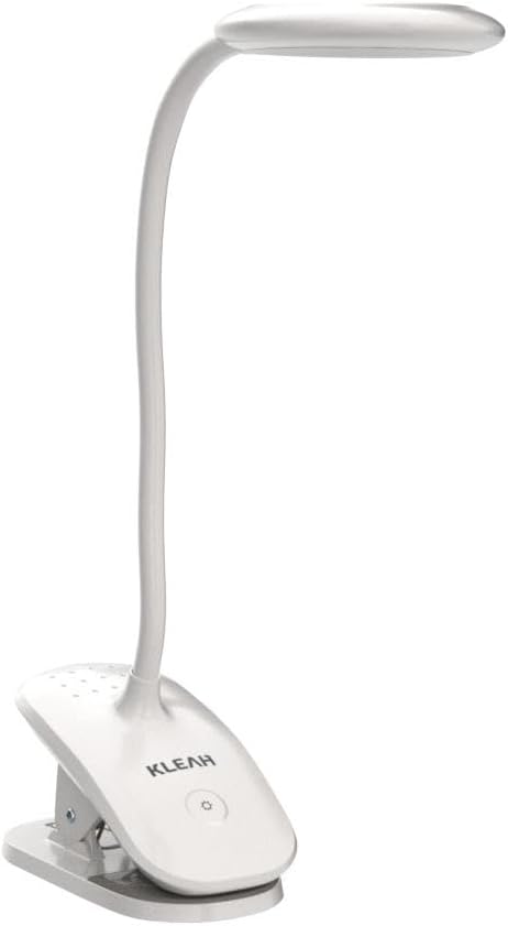 Clip on Light for Bed & Desk, Reading in Bed, Dorm, Flexible Gooseneck, Battery Operated Rechargeable Clamp Lamp for Headboard, Eye-Caring LED Lig...
