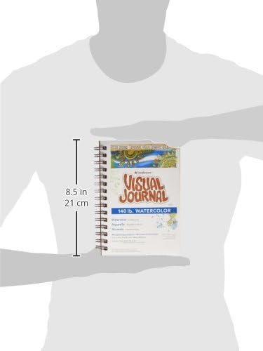Strathmore 460-55 400 Series Visual Watercolor Journal, 140 LB Cold Press, 5.5"x8", 22 Sheets , White...