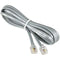 InstallerParts RJ11 Modular Telephone Cord Extension- Straight Wiring, Silver (7FT)...