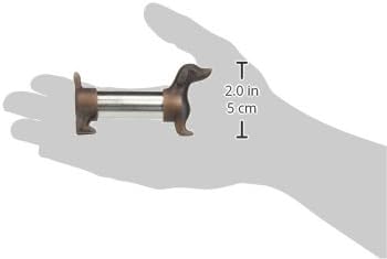 Kikkerland Dachshund Salt and Pepper Shakers, Brown/Silver...