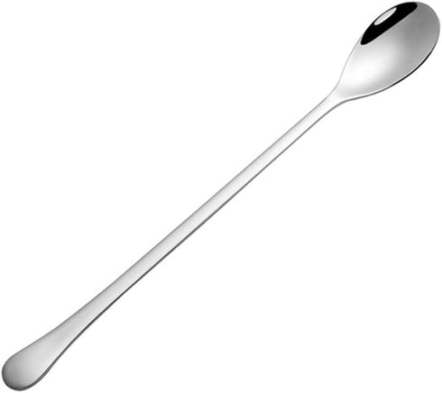 9.25-Inch Long Handle Iced Tea Spoon, Ice Cream Spoon, Premium 304 Stainless Steel Cocktail Stirring Spoons, Silver...