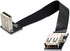 NFHK Up Angled USB 2.0 Type-A Male to Female Extension Data Flat Slim FPC Cable for FPV & Disk & Scanner & Printer 50CM...