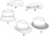 VOGUE PATTERNS V8869 Men's Hats Sewing Template...