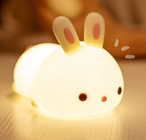 Cute Kids Night Light Night Lamp Night Lights for Kids Bedroom Toddler Baby Portable Silicone Battery Led Nightlight Nursery (Cute Bunny)...