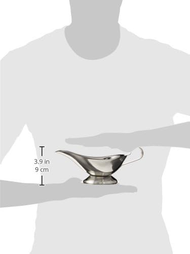 Winco Gravy Boat, 10-Ounce, Stainless Steel, Medium...