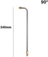 High Pressure Washer Extension Wand, 90° Curved Rod, Undercarriage and Gutter Cleaner Attachment, 34cm Stainless Steel Angled Extension Lance, 1/4...