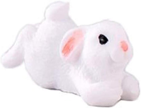 Miniature Bunny Rabbit Resin Figurine Easter Mini Bunny Ornament Cute Miniature Bunny Statue Tiny Animal Cake Topper Fairy Garden Supplies...