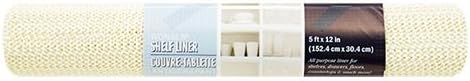 Non-Skid Grip Shelf Liner Drawer and Cabinet Shelves Non-Slip Liner 12" X 60" White...