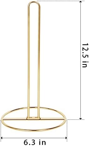 Gold Paper Towel Holder Countertop, OBODING, Kitchen Paper Towel Stand Holder for Kitchen Organization and Storage, Paper Towel Holders for Standa...