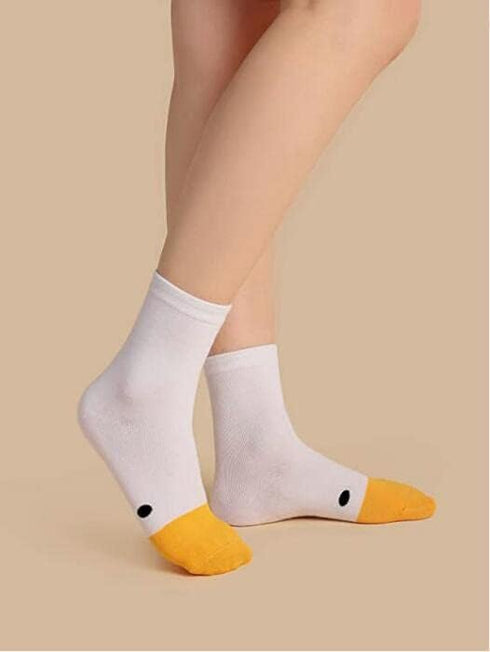 1 Pair Funny Goose Head Socks Universal Sport Cotton Socks Creative Animal Casual Socks for Women Men...