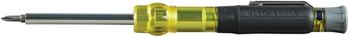 Klein Tools 32613 Multi-Bit Screwdriver, Precision HVAC 3-in-1 Pocket Screwdriver with Phillips, Slotted and Schrader Bits...