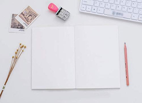 A5 Blank Notebook 5.8”x8.25” Sketch Book, 100 Sheets, Thick 100gsm Paper & Kraft Cover, Great for Sketching, Writing and Journal Refills...