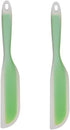 Nonstick Silicone Knife Shaped Flexible Kitchen Spatula Scraper Turner,Kitchen Cooking Utensils With Nylon Core (Green(Set of 2))...