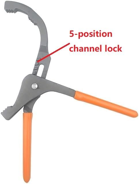 9" Small Oil Filter Pliers, Adjustable Oil Filter Wrench, Multifunction Oil Filter Removal Tool, Ideal for Engine Filters, Conduit & Fittings...