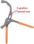 Oil Filter Wrench, 64mm to 95mm Adjustable Oil Filter Plier, 12" Multifunction Oil Filter Removal Tool, Ideal for Filters, Conduit, Fittings...