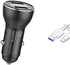 for Huawei Supercharge Car Charger, 9V/2A Car Charger Adapter Quick Fast Charger with USB Type C Super Charging Cable Car Charger for Huawei P40 P...