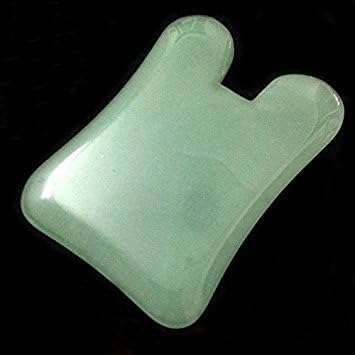 Jade Gua Sha Scraping Massage Tool, Real Jade Stone Gua Sha Board for Full Body Relax Spa Acupuncture, Natural Trigger Point Deep Tissue Therapy T...