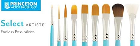 Princeton Select Artiste, Series 3750, Paint Brush for Acrylic, Watercolor and Oil, Deerfoot, 5/8 Inch...