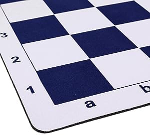 Standard Vinyl Roll Up Chess Boards - Professional Club & Tournament Chess Boards (2.25" Square, Blue Rubber)...