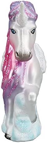 Old-World Christmas Glass Blown Ornament with S-Hook and Gift Box, Variety Animal Collection (Alicorn, 12599)...