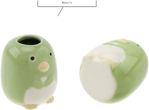4Pcs Creative Animal Mini Toothbrush Holder Ceramic Cotton Swabs Toothpicks Toothbrush Stand Holder Organizer for Bathroom Vanity Countertops...