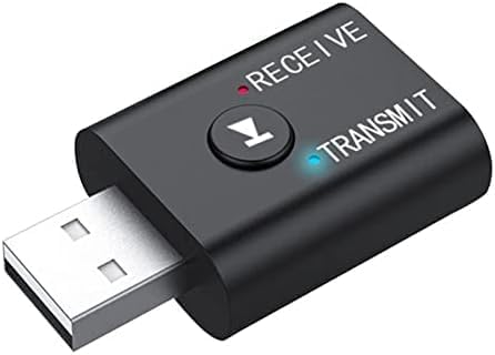 Bluetooth 5.0 2 in1 Transmitter Receiver Converter Car Wireless Audio Adapter USB 3.5mm Aux for TV, Home Stereo, Car Stereo, Headphones, Speakers,...