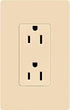 Lutron Claro 15 Amp Duplex Outlet, CAR-15-IV, 125 Volts, Ivory...