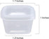 MIUPOO Leak Proof Square Sauce Cup,Plastic Souffle Cups,Disposable Clear Leak Proof Sauce Cup With Hinged Lid,Used for Various Sauces,Food Samples...