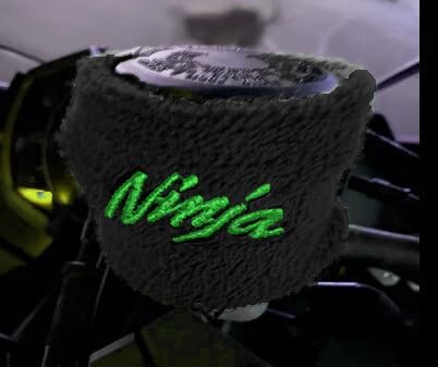 Motorcycle Brake Reservoir Sock Cotton Cover Compatible With Kawasaki Ninja 400 500 600 900 750 300 250 650 1000 ZX6R ZX10R ZX14R H2 H2R Black, fr...