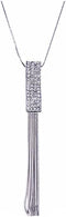 Cathercing Rhinestone Tassel Pendant Long Necklace for Women Sweater Chain Statement Necklace Choker Adjustable Elegant Jewelry Crystal Accessorie...