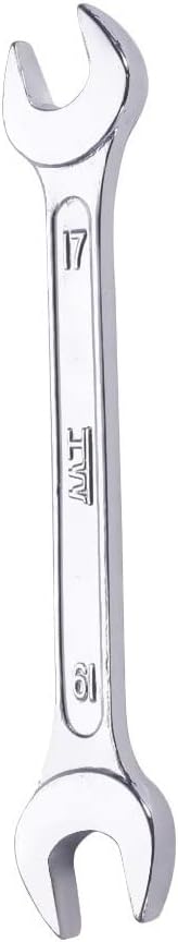 Utoolmart Double Open End Wrench, 185mm Length Metric Wrench, 17mm x 19mm Wrench Repairs Tool, 45# Carbon Steel, Chrome Plated...