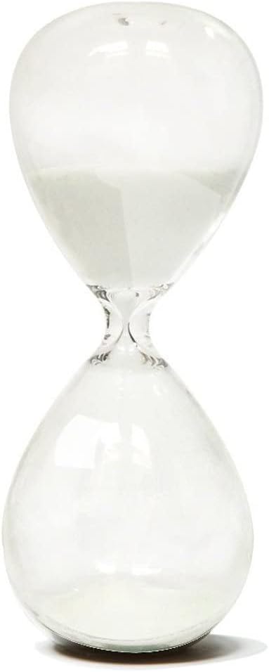 SWISSELITE Hourglass Sand Timers, Hourglass Sand Clock Inspired Glass for Home, Desk, Office Decor (8Inch-30Mins Lucent White)...
