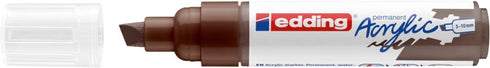 edding 5000 acrylic marker broad - brown - 1 waterproof acrylic paint marker - chisel nib 5-10 mm - acrylic paint pen for drawing on canvas, art p...