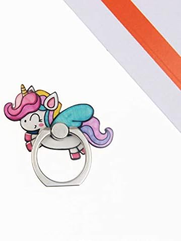 4Pcs Phone Ring Holder Stand, Cute Unicorn Sea Shell Conch 360 Rotation Finger Ring Grip Kickstand Mount for Cellphones and Tablets (Unicorn Ring)...