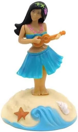 Solar Powered Dancing Figures Decoration - Solar Shaking Head Ornaments Hula Girl - Solar Powered Car Dashboard Interior Decoration Desktop Orname...