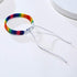 COLORFUL BLING Nepal Rainbow Woven with Bisexual Pride Braided Month Stuff Bracelet Anklet Lesbians Gays Couple Friendship Jewelry for Women Men...