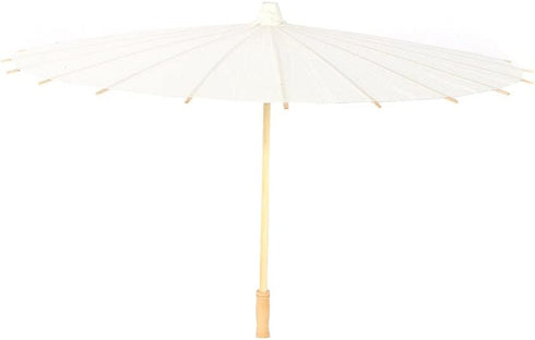 White Papier Umbrella Parasol, Classical Craft Umbrella Handmade Parasol, DIY White Umbrella, Free to draw on the Umbrella...