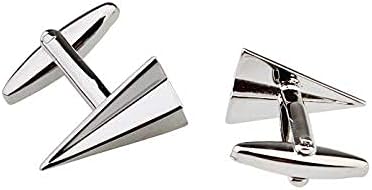 Paper Plane Cuff Links Silver Color Cute Cufflinks With Gift Box...