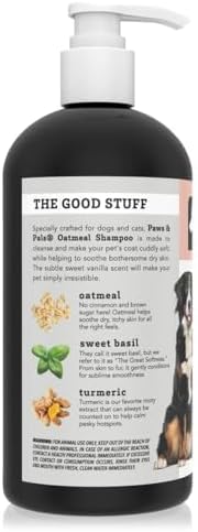 6-in-1 Dog Shampoo and Conditioner for Itchy Skin, Made in USA - 20oz Vet Formula Natural Medicated Best for De-Shedding, Itch Relief, Smelly Odor...