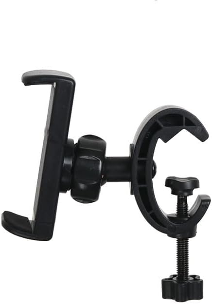 2 Pack Tripod Mount Phone Holder Clamp Microphone Stand Bracket Clip Support Adapter Rotating Ball Head Arm Attachment for Tripods MIC Pipe Pole S...