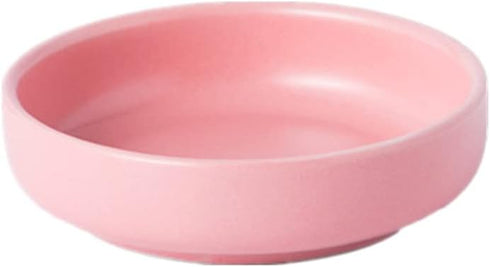 Pink Paper Clips Holder Ceramic Paperclips Dispenser Round Binder Clips Holder Small Push Pin Storage Plate Elegant Desktop Organizer for School H...