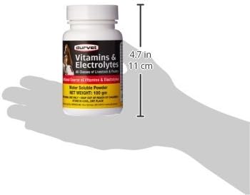 Durvet 698468 Vitamins & Electrolytes for Livestock & Poultry 100G...