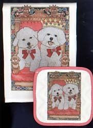 Bichon Frise Dish Towel & Potholder...