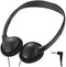 Wholesale On-Ear Headphones - Inexpensive Headphones, Stereo Headphones for Students, Classroom, Library - Package of 3 - Black Headphones...