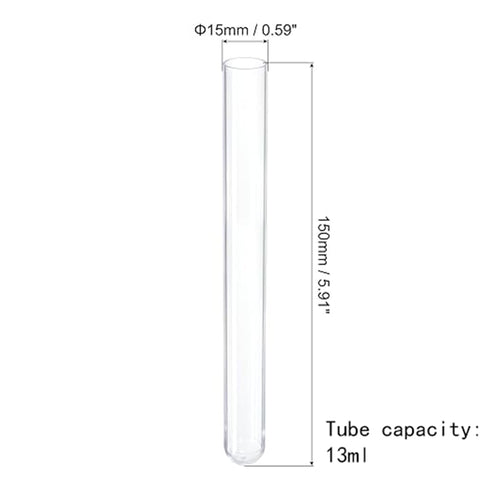 10Pcs Clear Plastic Test Tubes with Cork Stoppers, 15x150mm 13ml, Good Seal for Jewelry Seed Beads Powder Spice Liquid Storage, Lab Use or Decorat...
