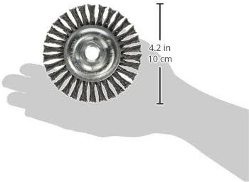 Mercer Industries 186010 - 4" x 3/16" x 5/8"-11 Stringer Bead Wire Wheel, .020 Carbon Steel Wire (with metric adapters)...