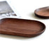 Mini Serving Tray for Jewellery Key Coin Set of 2, Oval Natural Wood Dessert Cup Tray, Small Wooden Cheese Plate, Tableware Decorative Tray (2)...