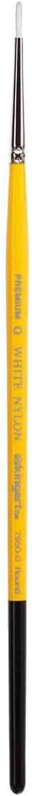 KINGART Premium White Nylon 7950-3 Gold Grip Round Artist Brushes, Synthetic Nylon Hair, Acrylic & All Media, Face Painting, Body Art, Fabric, Cer...