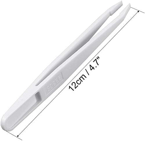 Precision Plastic Tweezers Kit - Plastic Anti static Tweezers Set Pickup Craft Electronics DIY Repair Tool - White - 6Pcs...